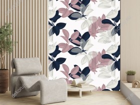 Tapeta na wymiar Liściasta elegancja Tapety do salonu