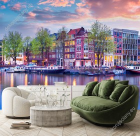 fototapetaamsterdamozmierzchu